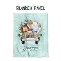 Personalised Jungle Animals Fabric Blanket Panel BP-55