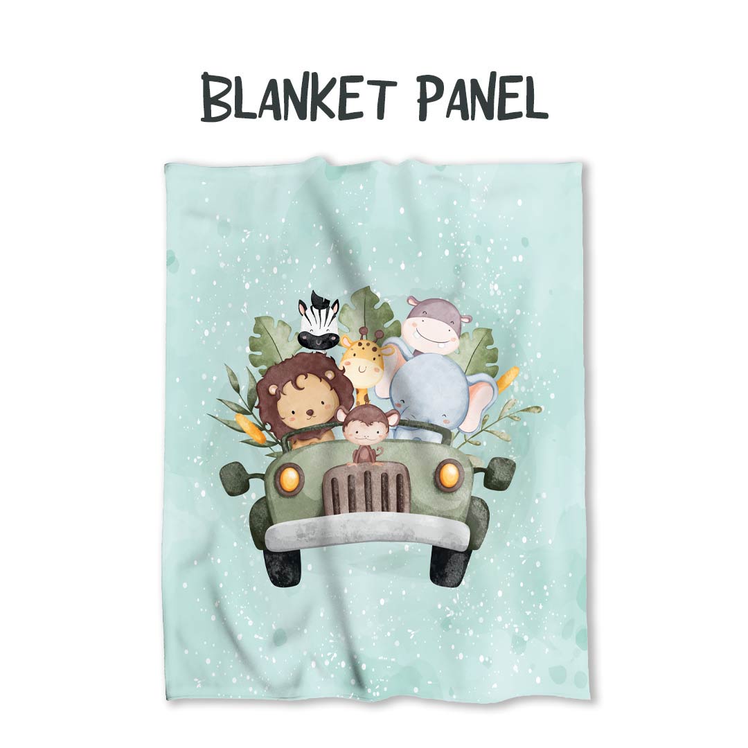 Jungle Animals Fabric Blanket Panel BP-45