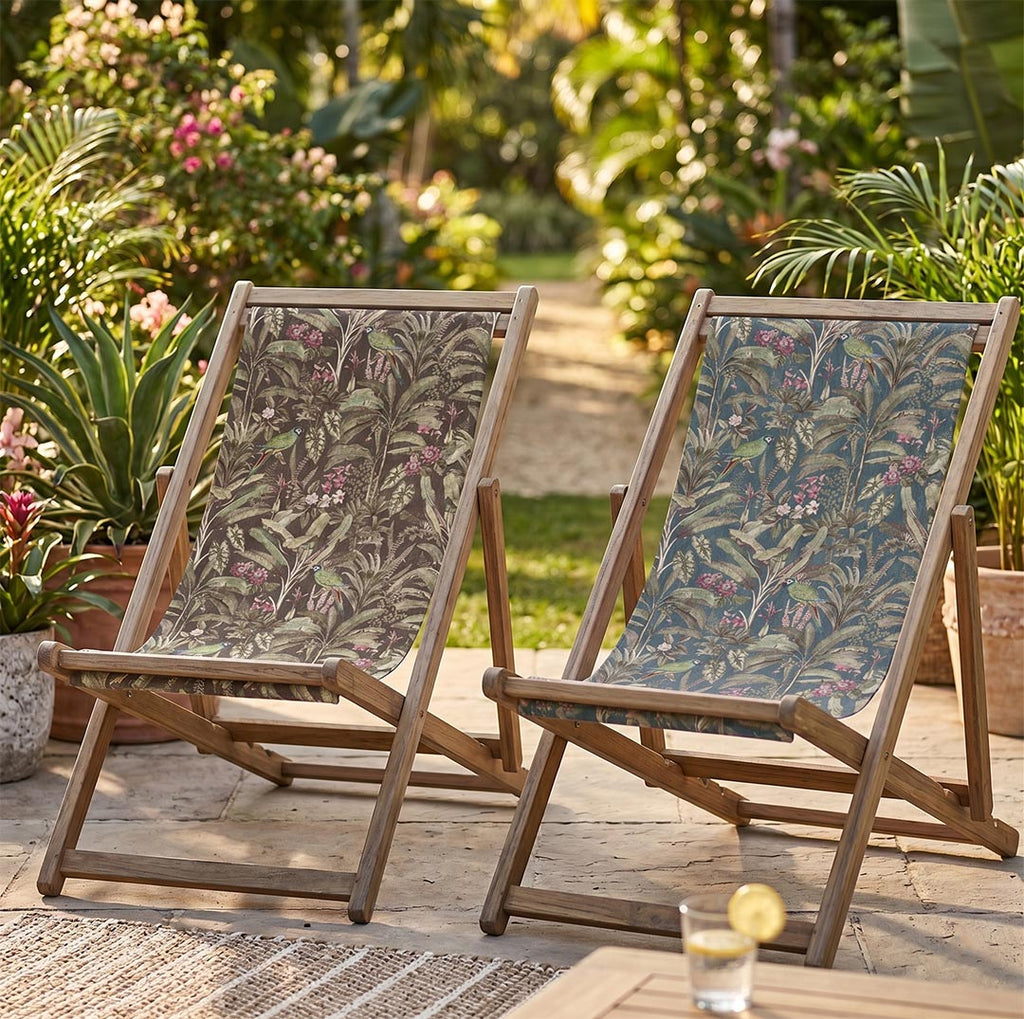 Jungle Elegance Blue Fabric