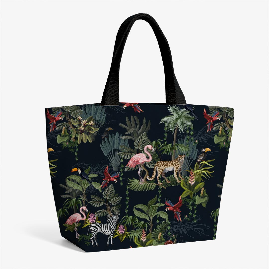 Jungle Navy Fabric