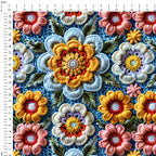 Kayleigh Crochet Flowers Fabric