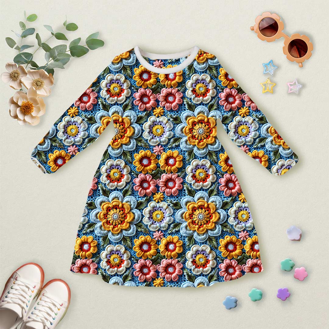 Kayleigh Crochet Flowers Fabric