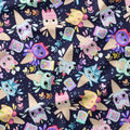 Kitty Cones Navy Fabric