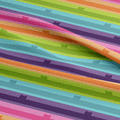 Rainbow Kitty Stripes Fabric