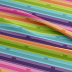 Rainbow Kitty Stripes Fabric