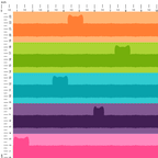 Rainbow Kitty Stripes Fabric
