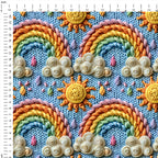 Knitted Rainbows Fabric
