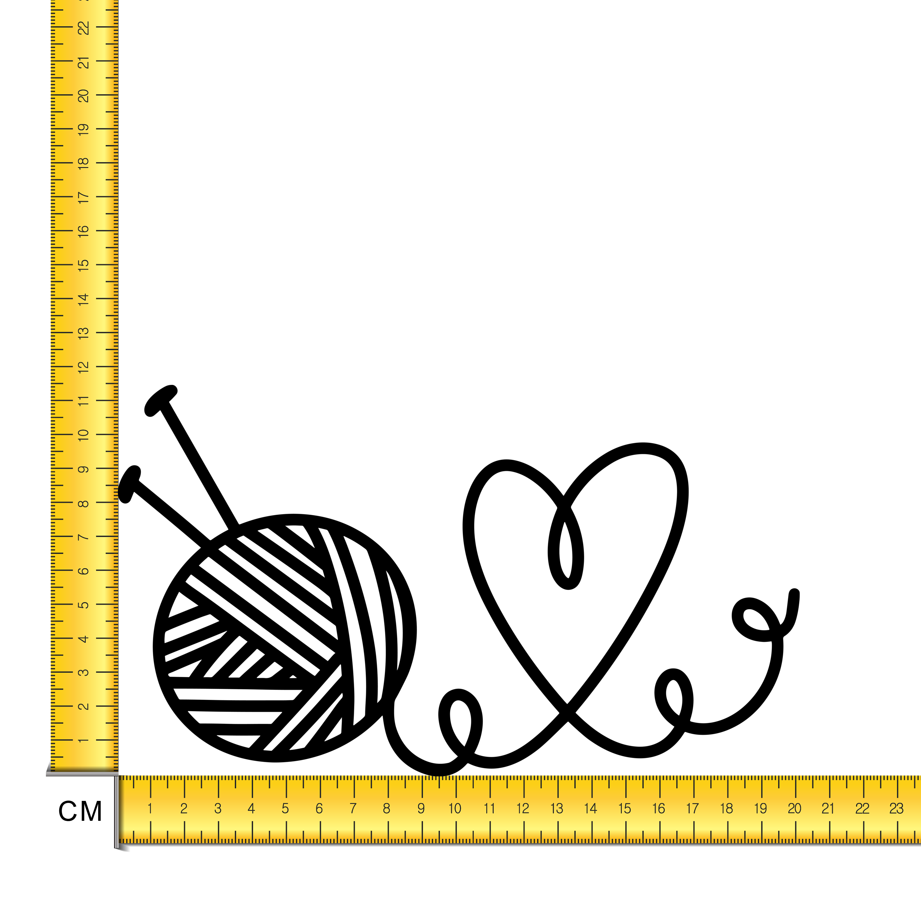 Knitting Love Iron on Fabric Heat Transfer DTF-176