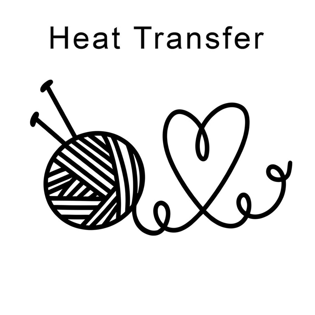 Knitting Love Iron on Fabric Heat Transfer DTF-176