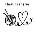 Knitting Love Iron on Fabric Heat Transfer DTF-176