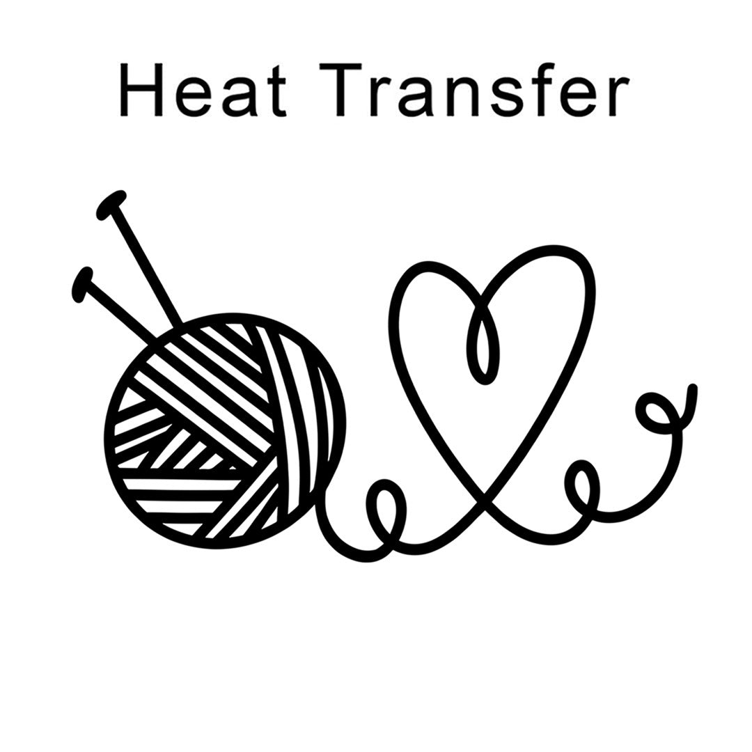 Knitting Love Iron on Fabric Heat Transfer DTF-176