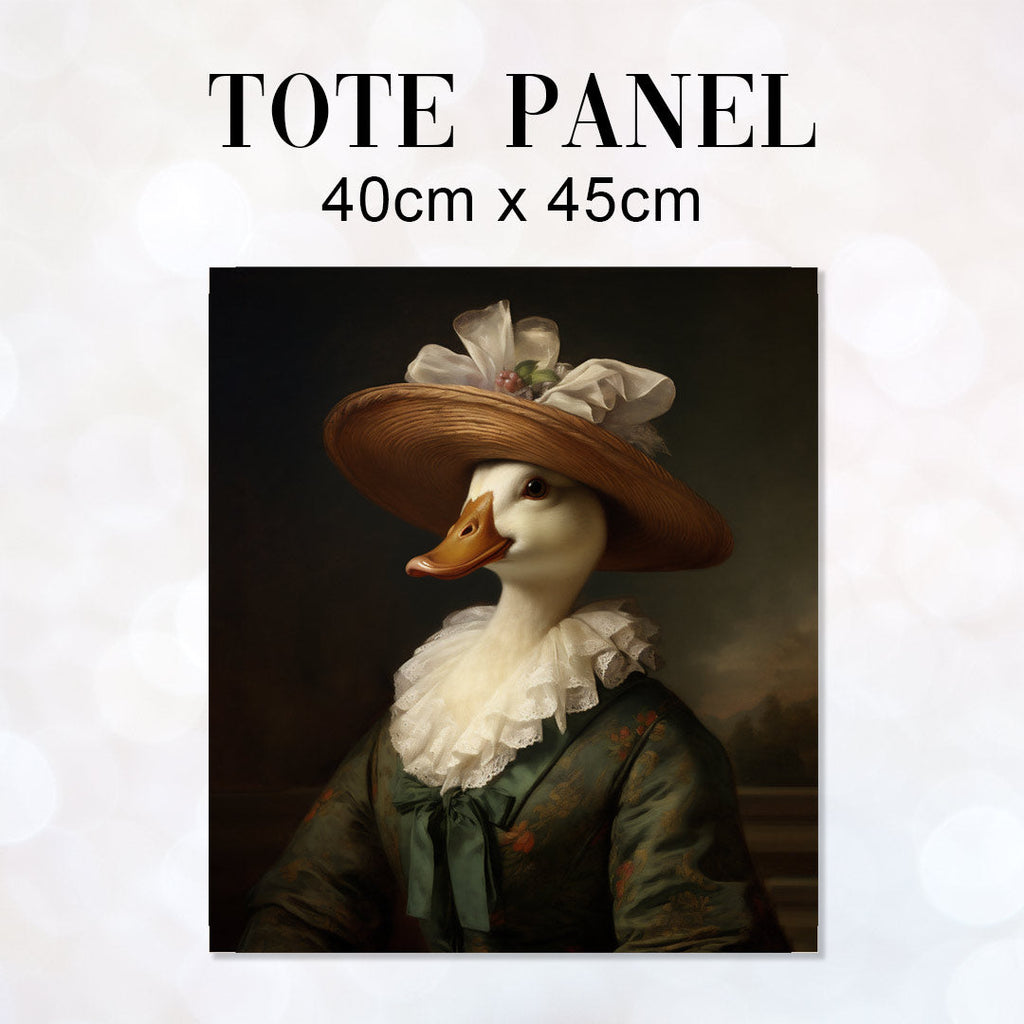 TOTE Fabric Bag Panel Lady Duck TP-288