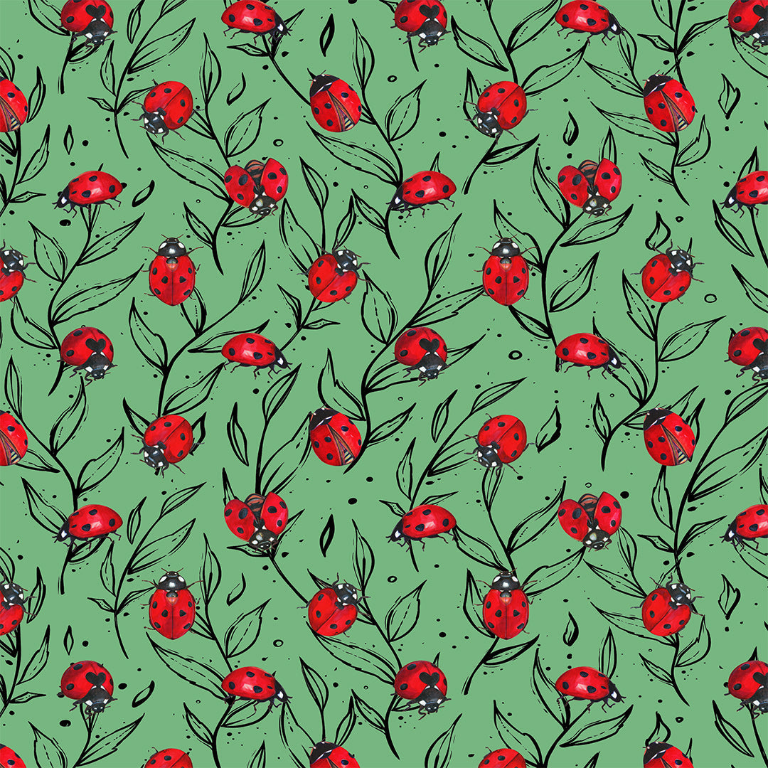 Ladybird Green Fabric