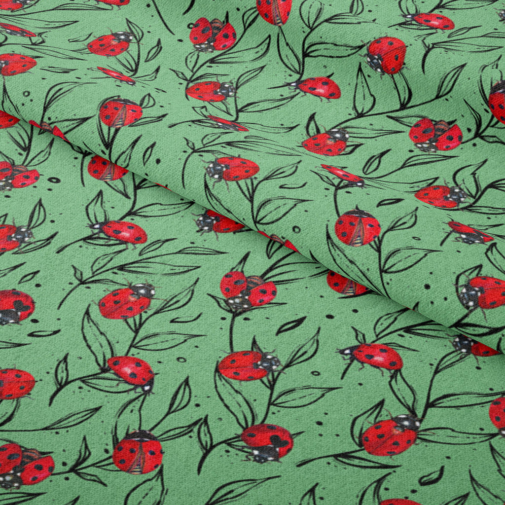 Ladybird Green Fabric
