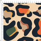 Large Scale Leopard Beige Fabric