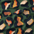 Large Scale Leopard Dark Green Fabric