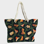 Large Scale Leopard Dark Green Fabric