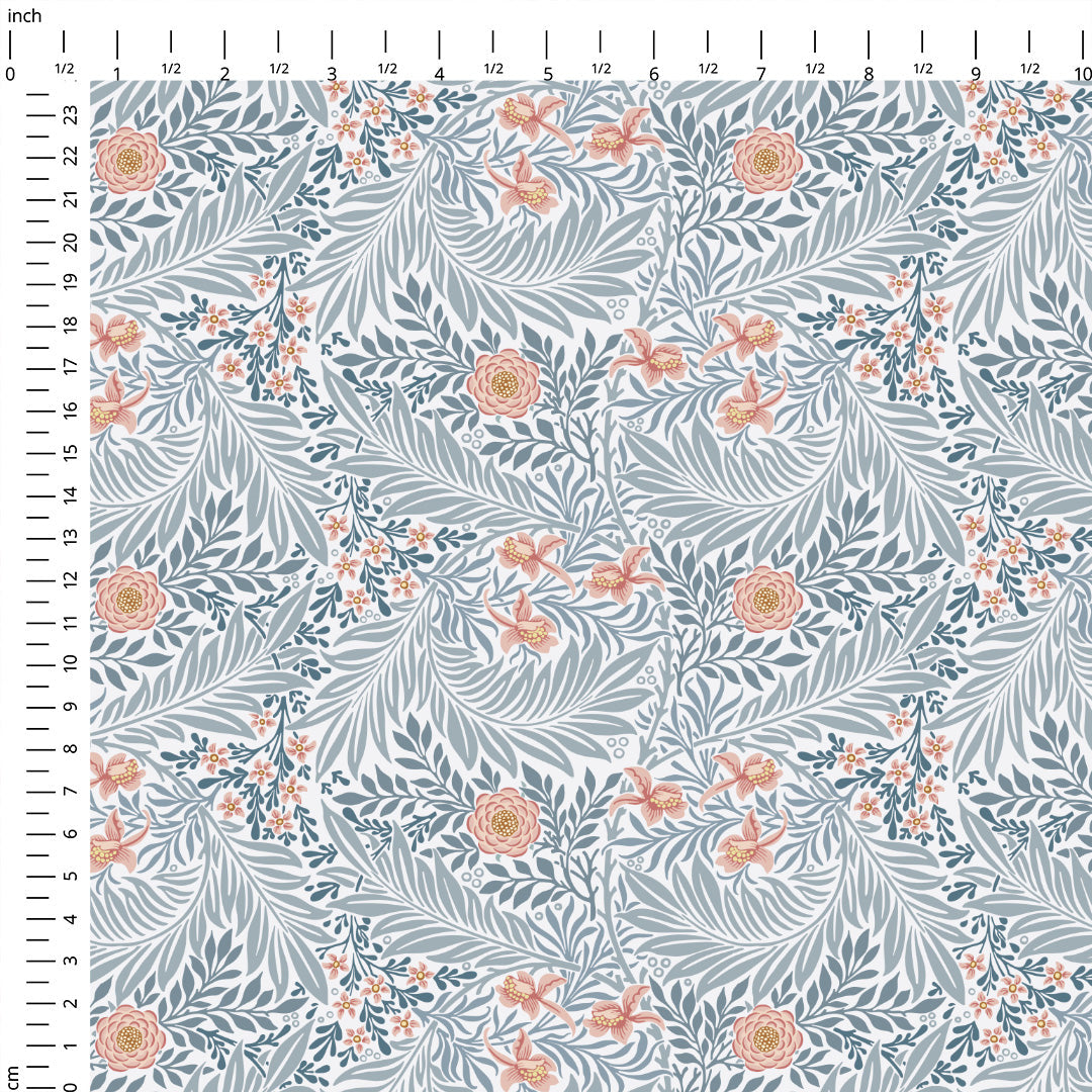 Cottage Florals Blue Fabric