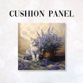 CUSHION Fabric Panel Lavender Cat