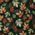 Leaves on Green Fabric
