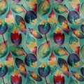 Leaves Light Teal Fabric