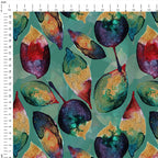 Leaves Light Teal Fabric