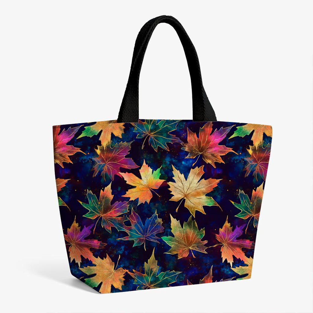 Leaves on Navy Fabric
