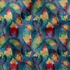 Leaves Teal Fabric
