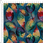 Leaves Teal Fabric