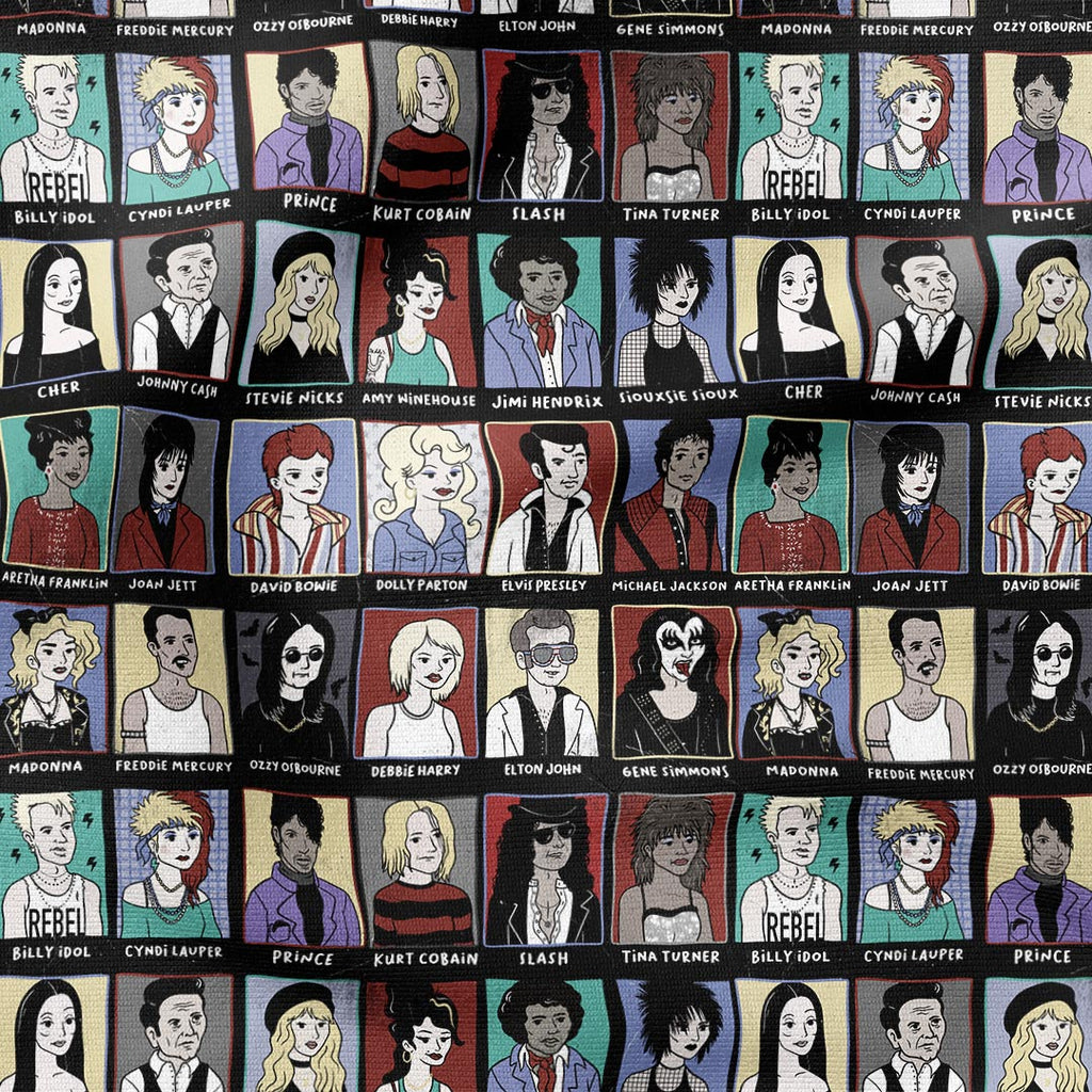 Music Legends Year Book Fabric