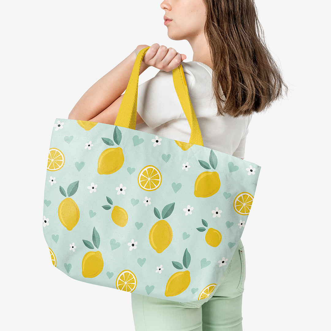 Lemons Mint Fabric