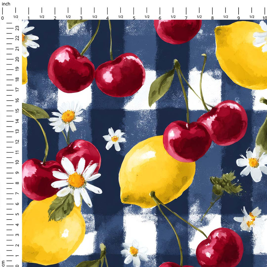 Lemon And Cherries Fabric