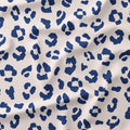 Leopard Cream and Blue Fabric