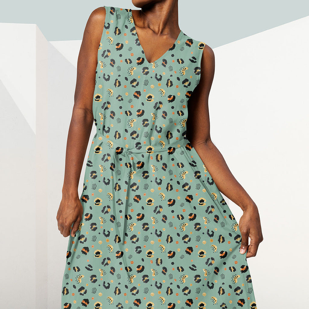 Leopard Khaki Fabric