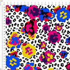 Leopard Pansies Fabric