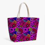 Leopard Sketch Floral Fabric