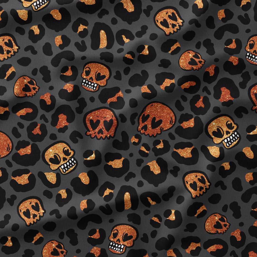 Leopard Skulls Fabric