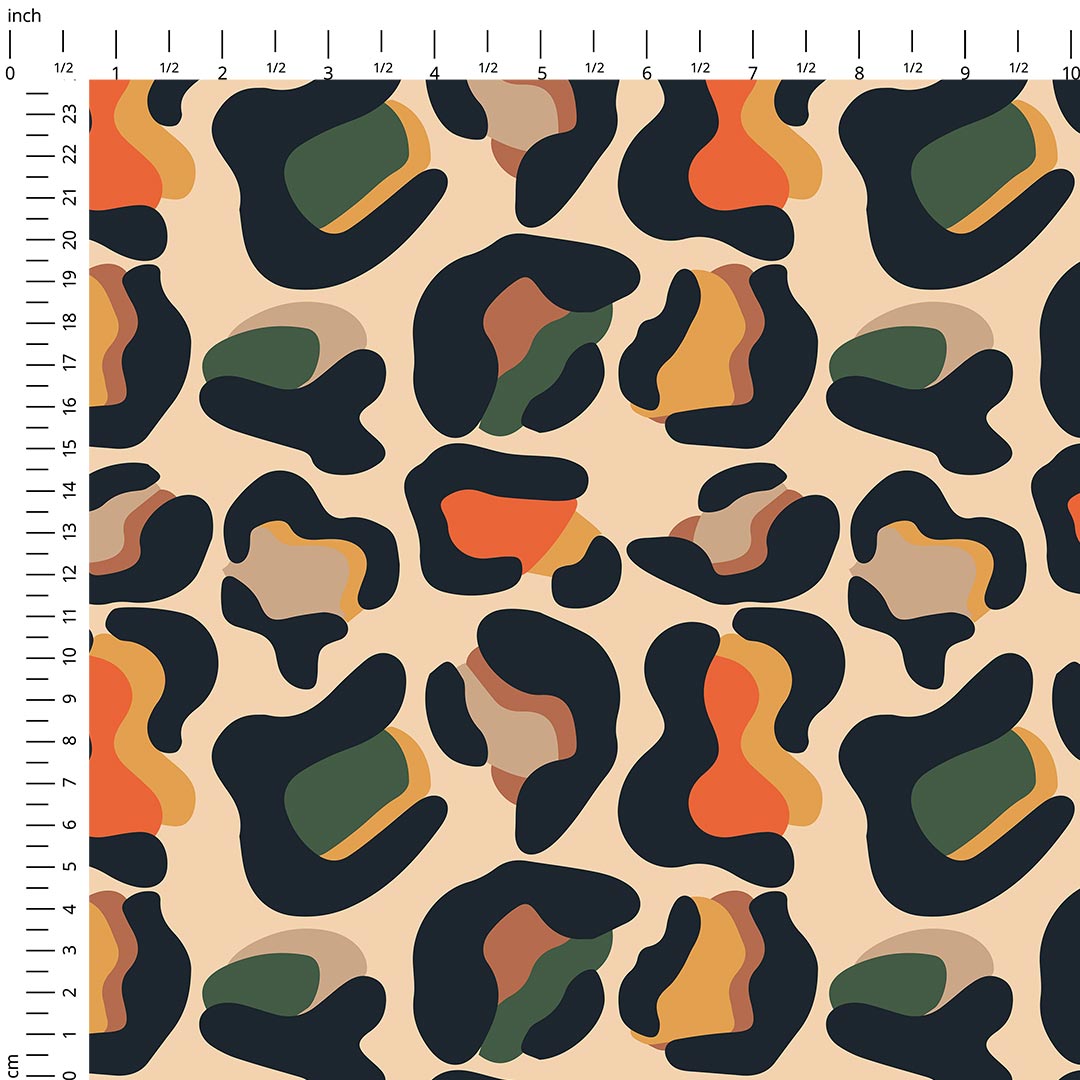 Leopard Spots Beige Fabric