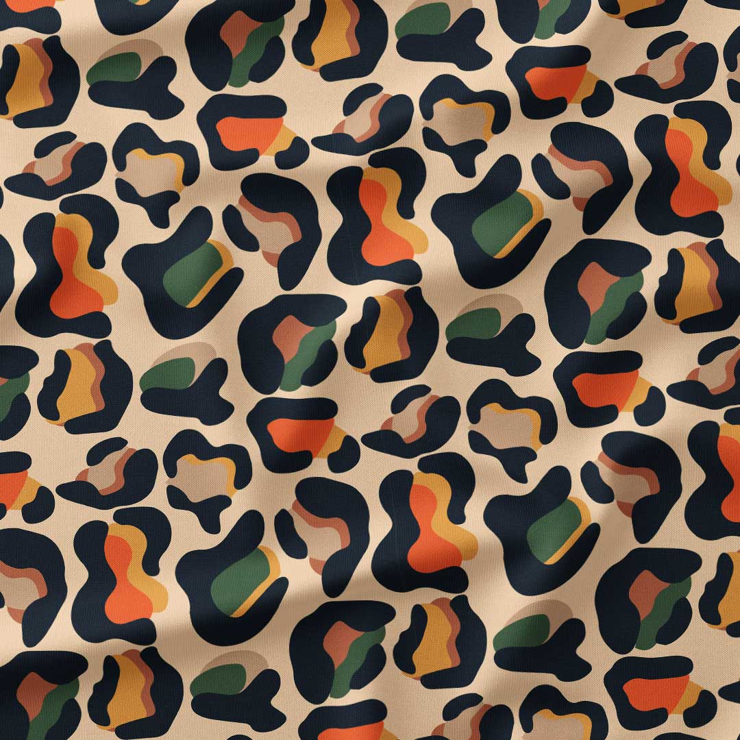Leopard Spots Beige Fabric