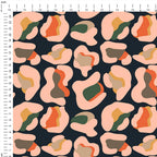 Leopard Spots Dark Grey Fabric