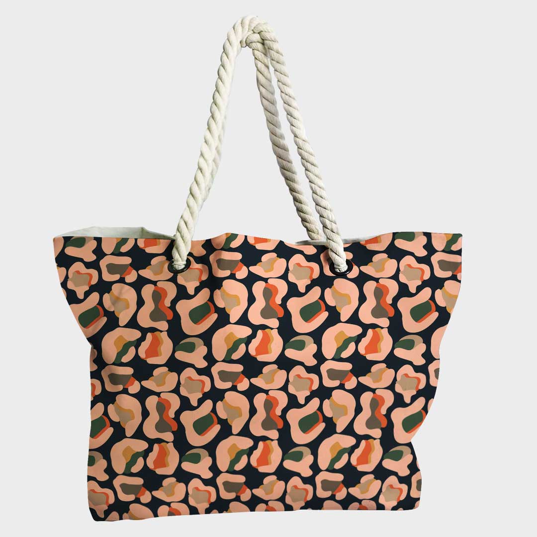 Leopard Spots Dark Grey Fabric