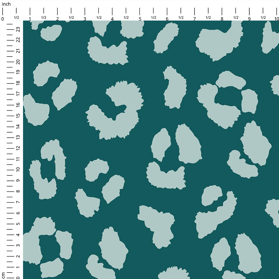 Leopard Spots Jade Fabric