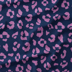 Leopard Lilac and Blue Fabric