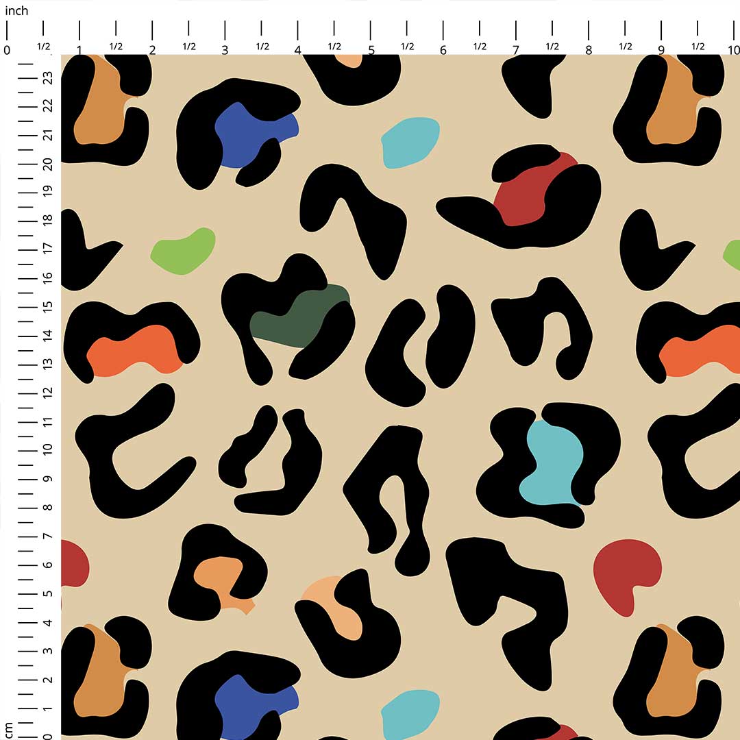 Leopard Spots on Beige Fabric