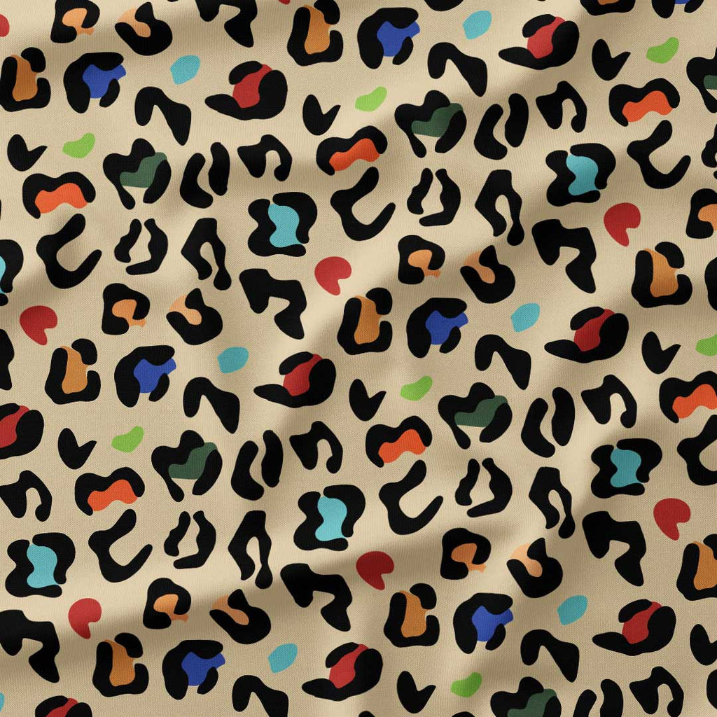 Leopard Spots on Beige Fabric