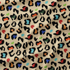 Leopard Spots on Beige Fabric