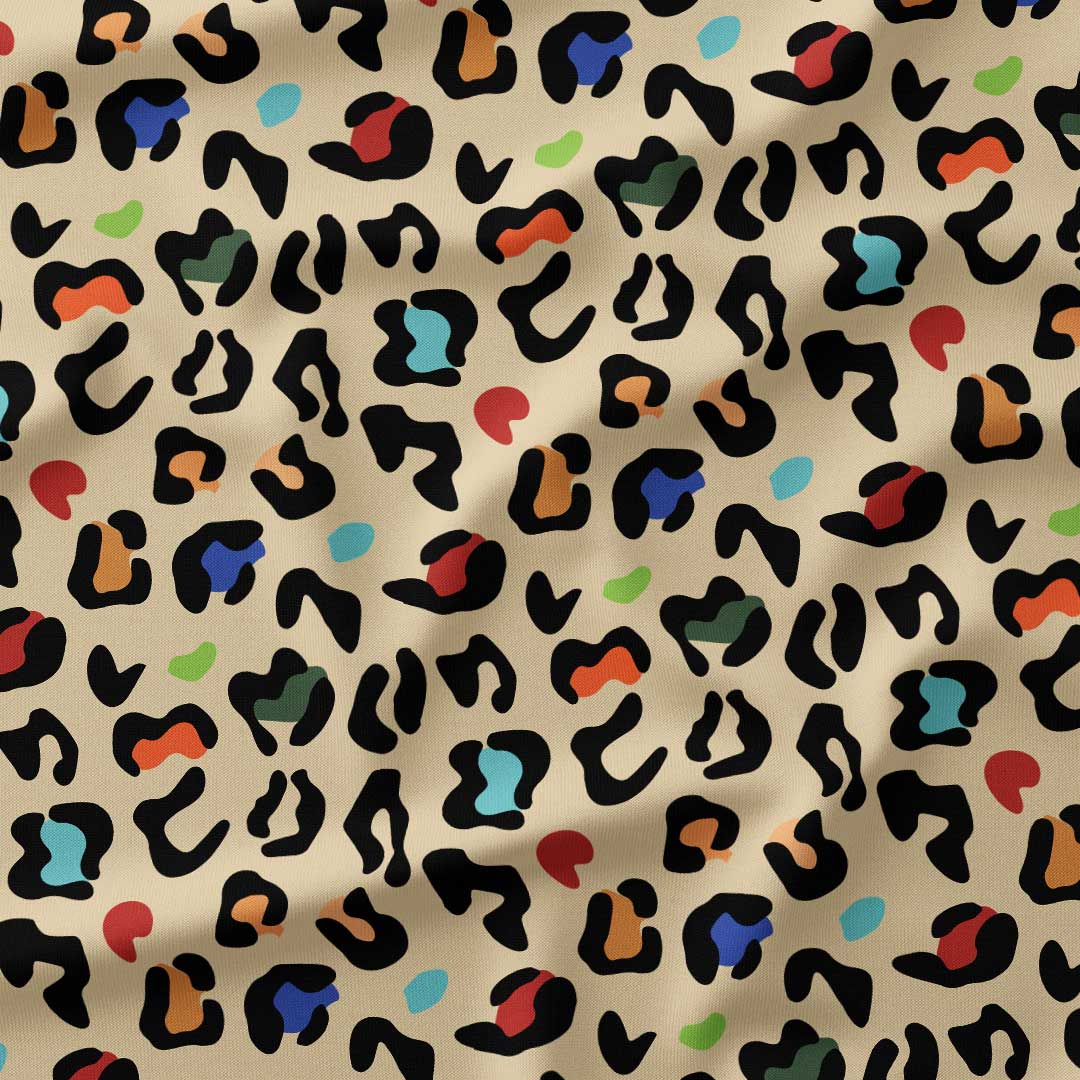 Leopard Spots on Beige Fabric