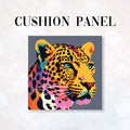 CUSHION Fabric Panel Leopard on Heather