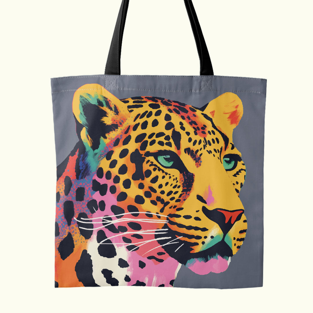 TOTE Leopard On Heather Fabric Bag Panel
