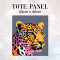 TOTE Leopard On Heather Fabric Bag Panel